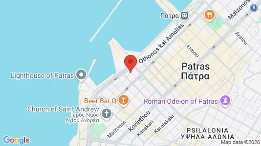 Apartments for rent i Patras - kort over placeringen