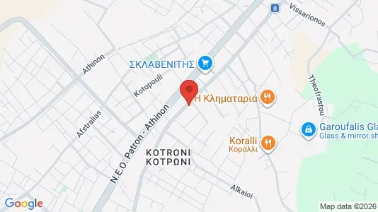 Apartments for rent i Patras - kort over placeringen