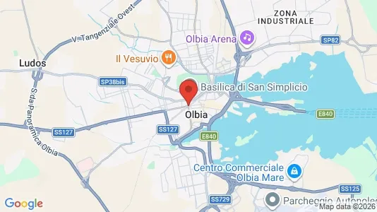 Houses for rent i Olbia - kort over placeringen