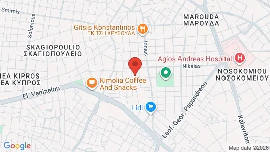 Apartments for rent i Patras - kort over placeringen