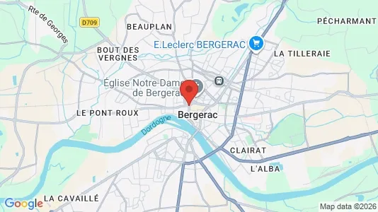 Apartments for rent i Bergerac - kort over placeringen