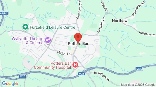 Apartments for rent i Potters Bar - Hertfordshire - kort over placeringen