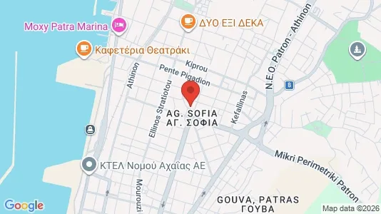 Apartments for rent i Patras - kort over placeringen