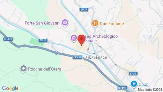 Apartments for rent i Finale Ligure - kort over placeringen