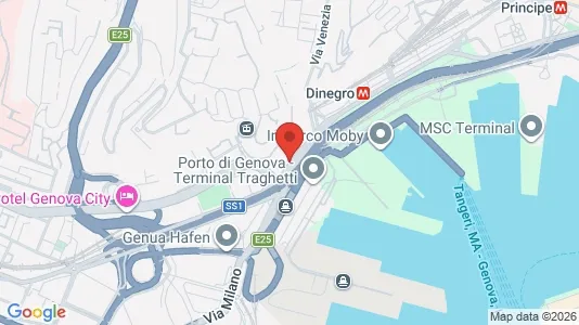 Apartments for rent i Genoa - kort over placeringen
