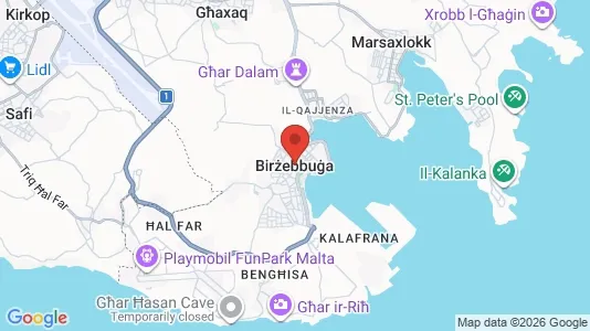 Apartments for rent i Birżebbuġa - kort over placeringen