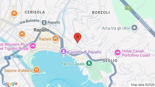 Apartments for rent i Rapallo - kort over placeringen