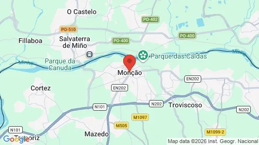 Apartments for rent i Monção - kort over placeringen