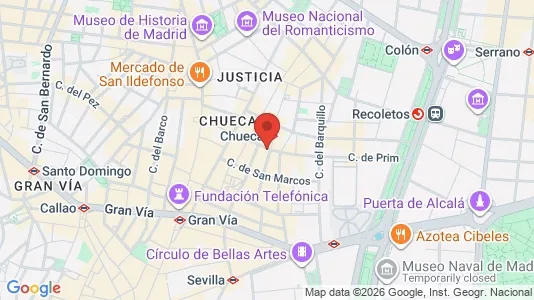 Apartments for rent i Madrid Centro - kort over placeringen