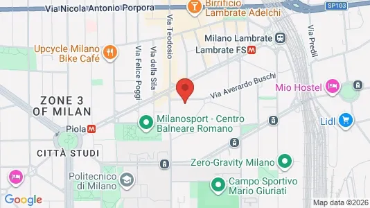 Apartments for rent i Milano Zona 3 - Porta Venezia, Città Studi, Lambrate - kort over placeringen