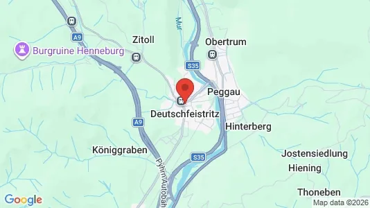 Apartments for rent i Deutschfeistritz - kort over placeringen