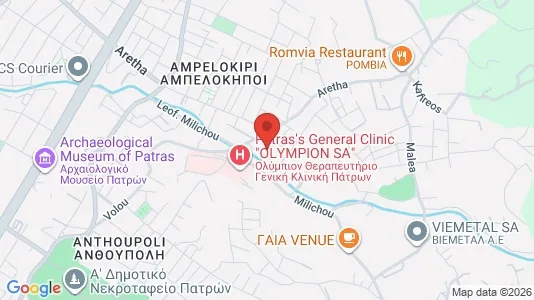Apartments for rent i Patras - kort over placeringen