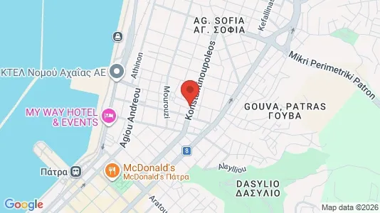 Apartments for rent i Patras - kort over placeringen