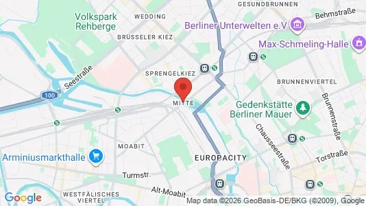 Rooms for rent i Berlin Mitte - kort over placeringen
