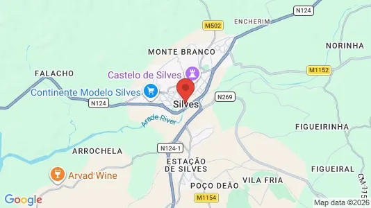 Apartments for rent i Silves - kort over placeringen