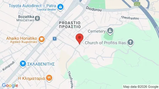 Apartments for rent i Patras - kort over placeringen