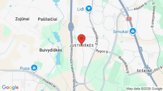 Apartments for rent i Vilnius Justiniškės - kort over placeringen