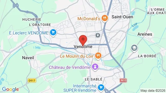 Apartments for rent i Vendôme - kort over placeringen