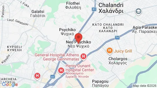 Houses for rent i Neo Psychiko - kort over placeringen