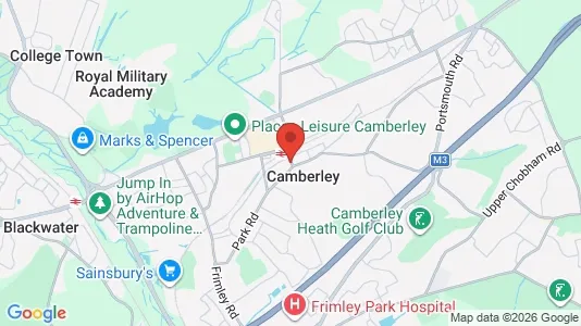 Apartments for rent in Camberley - Surrey - Photo from Google Street View