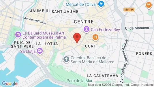 Apartments for rent i Palma de Mallorca - kort over placeringen