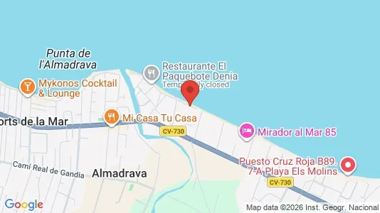 Apartments for rent i Dénia - kort over placeringen