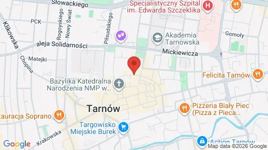 Apartments for rent i Tarnów - kort over placeringen