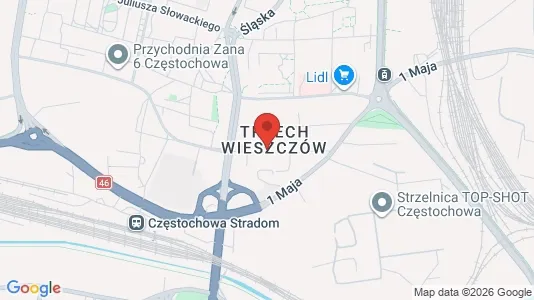 Apartments for rent in Częstochowa - Photo from Google Street View
