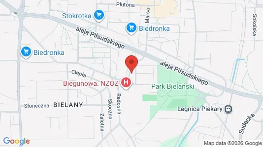 Apartments for rent i Legnica - kort over placeringen