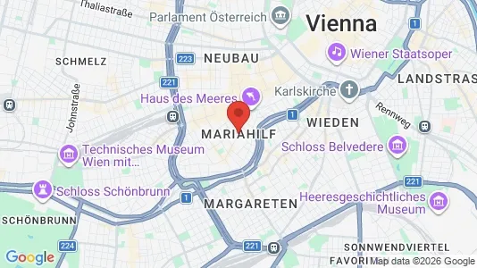 Apartments for rent i Wien Mariahilf - kort over placeringen