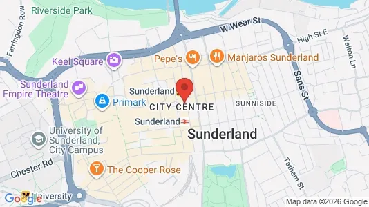 Apartments for rent i Sunderland - Tyne and Wear - kort over placeringen
