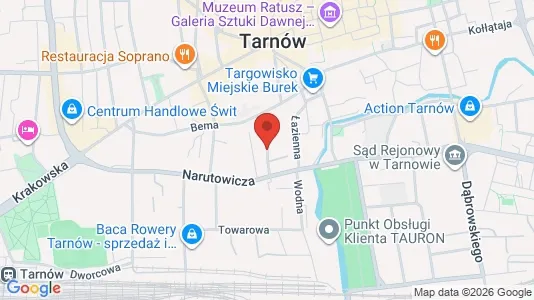 Apartments for rent i Tarnów - kort over placeringen