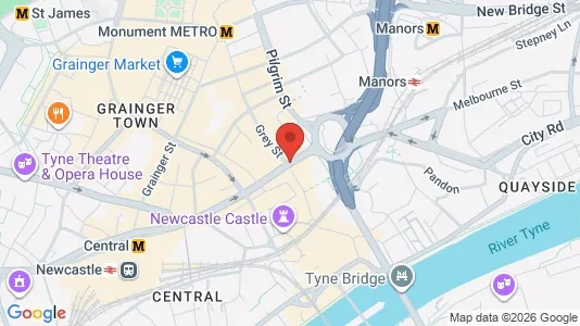 Apartments for rent i Newcastle upon Tyne - Tyne and Wear - kort over placeringen