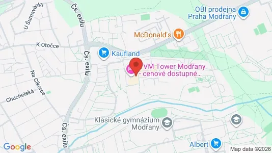 Rooms for rent i Prague 12 - kort over placeringen