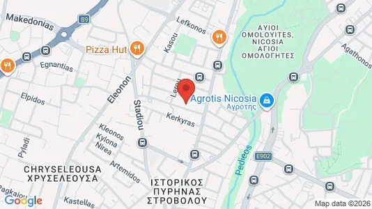 Apartments for rent i Nicosia Strovolos - kort over placeringen