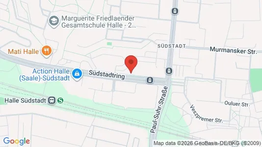 Apartments for rent i Halle (Saale) - kort over placeringen