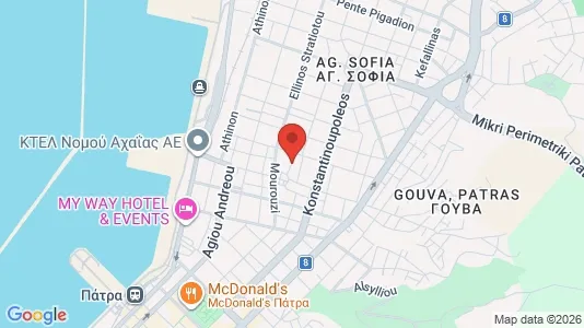 Apartments for rent i Patras - kort over placeringen