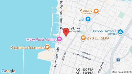 Apartments for rent i Patras - kort over placeringen