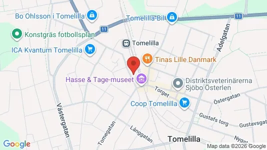 Apartments for rent i Tomelilla - kort over placeringen