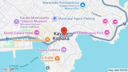 Apartments for rent i Kavala - kort over placeringen