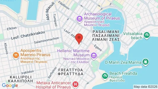Apartments for rent i Piraeus - kort over placeringen