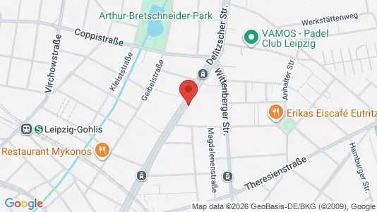 Apartments for rent i Leipzig - kort over placeringen