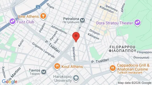 Apartments for rent i Athens Ano Petralona - kort over placeringen