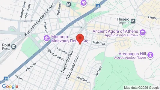 Apartments for rent i Athens Ano Petralona - kort over placeringen
