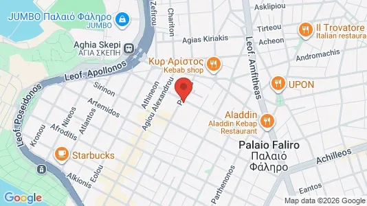 Apartments for rent i Palaio Faliro - kort over placeringen