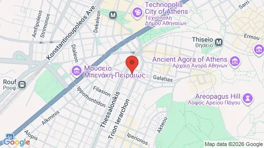 Apartments for rent i Athens Ano Petralona - kort over placeringen