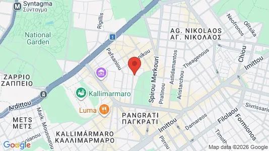 Apartments for rent i Athens Pagrati - kort over placeringen