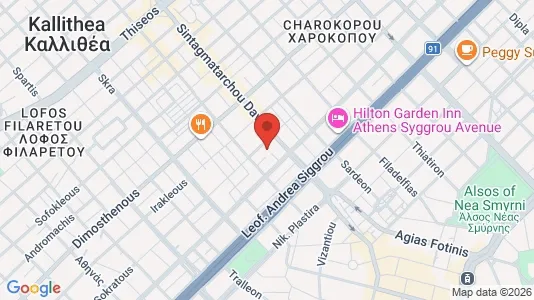 Apartments for rent i Kallithea - kort over placeringen