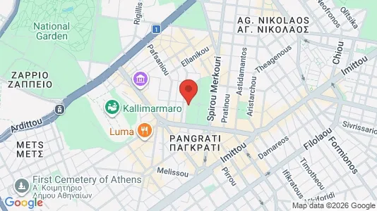 Apartments for rent i Athens Pagrati - kort over placeringen
