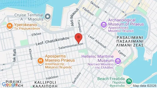 Apartments for rent i Piraeus - kort over placeringen